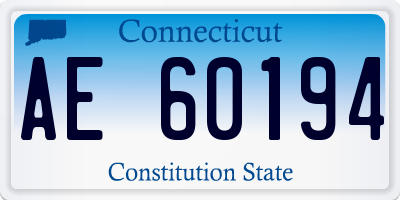 CT license plate AE60194