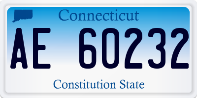 CT license plate AE60232