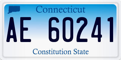 CT license plate AE60241