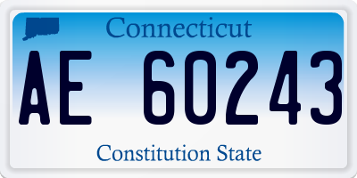 CT license plate AE60243