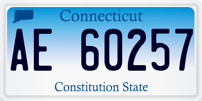 CT license plate AE60257