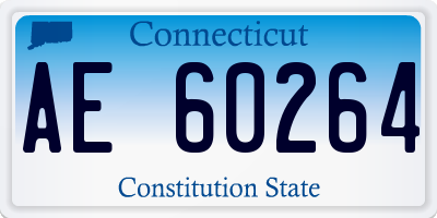 CT license plate AE60264