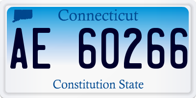 CT license plate AE60266