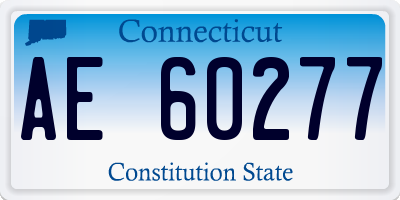CT license plate AE60277