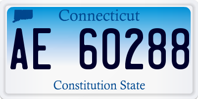 CT license plate AE60288