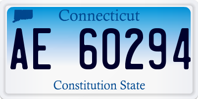 CT license plate AE60294