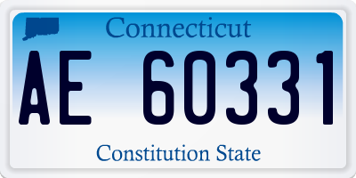 CT license plate AE60331