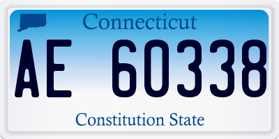 CT license plate AE60338