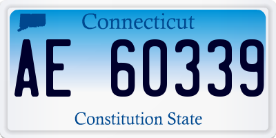 CT license plate AE60339