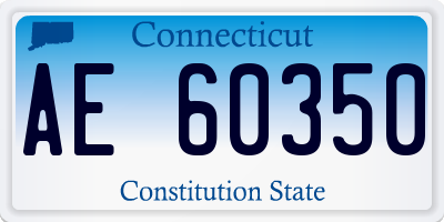 CT license plate AE60350