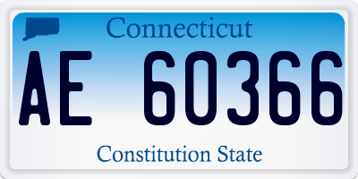 CT license plate AE60366