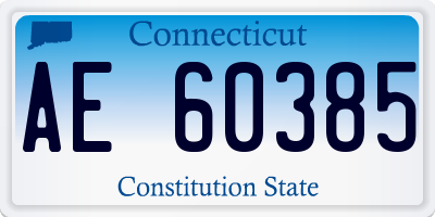 CT license plate AE60385