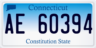 CT license plate AE60394