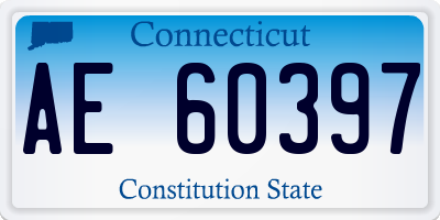 CT license plate AE60397