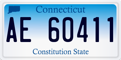CT license plate AE60411