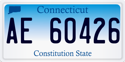 CT license plate AE60426