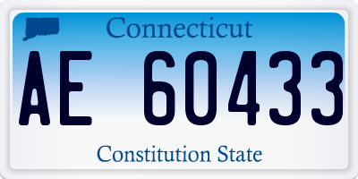 CT license plate AE60433