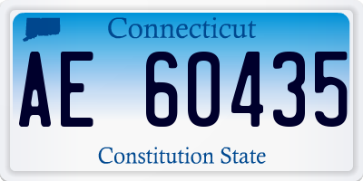 CT license plate AE60435