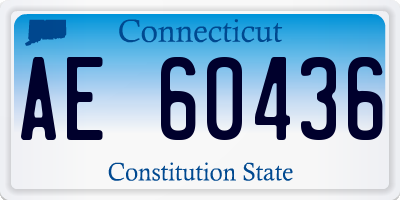 CT license plate AE60436