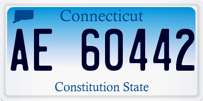 CT license plate AE60442
