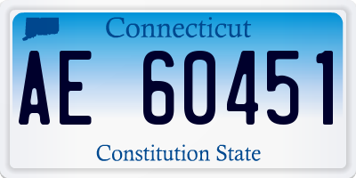 CT license plate AE60451