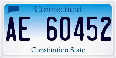CT license plate AE60452