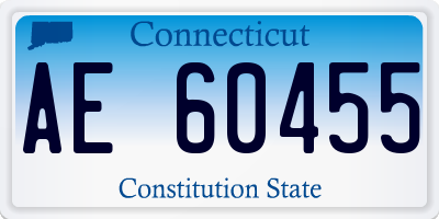 CT license plate AE60455