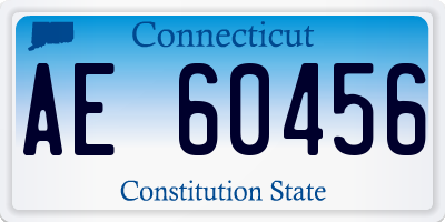 CT license plate AE60456