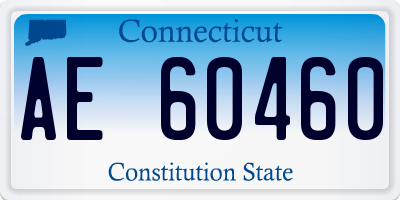 CT license plate AE60460