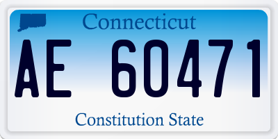 CT license plate AE60471