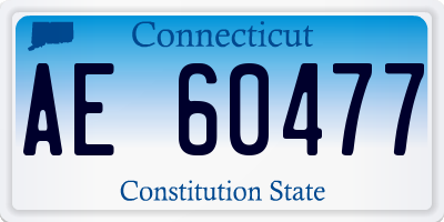 CT license plate AE60477