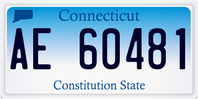 CT license plate AE60481