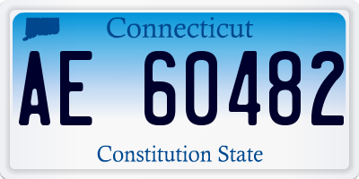 CT license plate AE60482