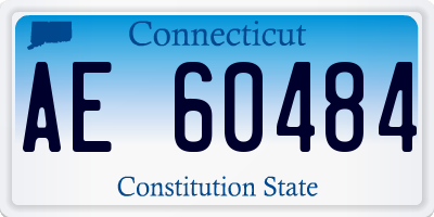 CT license plate AE60484