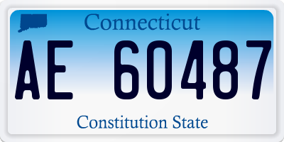 CT license plate AE60487