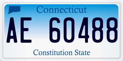 CT license plate AE60488