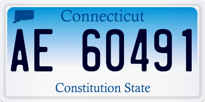 CT license plate AE60491