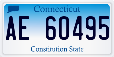 CT license plate AE60495