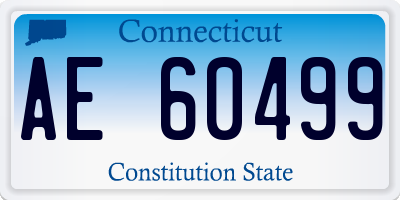 CT license plate AE60499