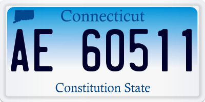 CT license plate AE60511