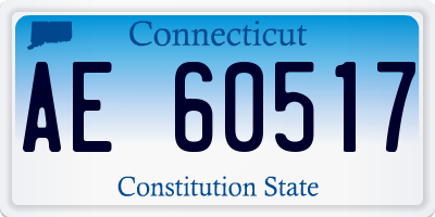 CT license plate AE60517