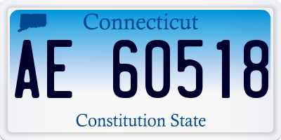 CT license plate AE60518