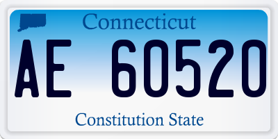 CT license plate AE60520