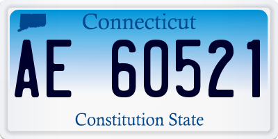 CT license plate AE60521