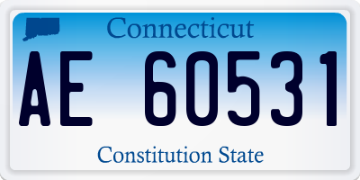 CT license plate AE60531