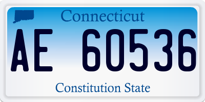 CT license plate AE60536