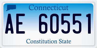 CT license plate AE60551