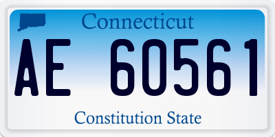 CT license plate AE60561