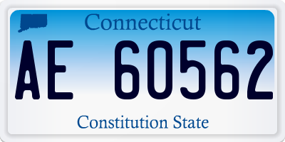 CT license plate AE60562
