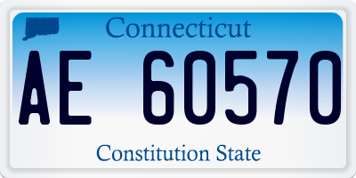CT license plate AE60570